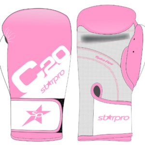 Bokshandschoenen voor trainingen Starpro C20 |roze-wit 12 oz