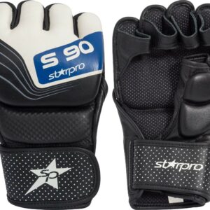 MMA-sparringhandschoenen Starpro S90 | zwart-wit-blauw