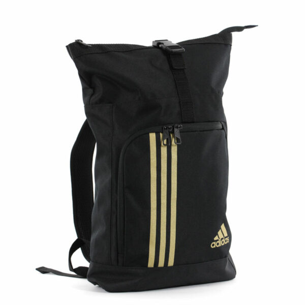 Adidas sporttas en rugzak | zwart met goudkleurig logo