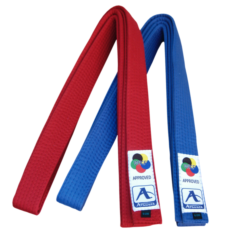 Karateband voor kumite (competitie) Arawaza | rood & blauw