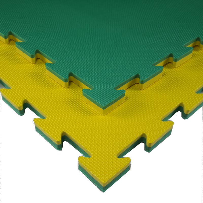 Sport- en spelmat Tatamix | 2,1 cm | T-relief | geel-groen