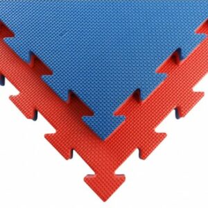 Puzzelmat budo & MMA Tatamix | 3 cm| T-relief | blauw-rood