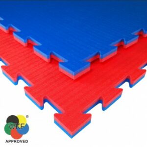 Puzzelmat voor karate Tatamix | WKF | 2 cm | rood-blauw