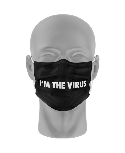 Mondmasker (herbruikbaar) Nihon | 'I'm the virus'-print