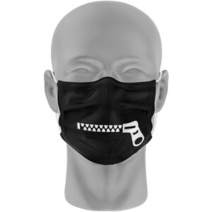 Mondmasker (herbruikbaar) Nihon | rits-print | zwart-wit