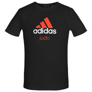 Adidas judo T-shirt | zwart-oranje | MET KORTING