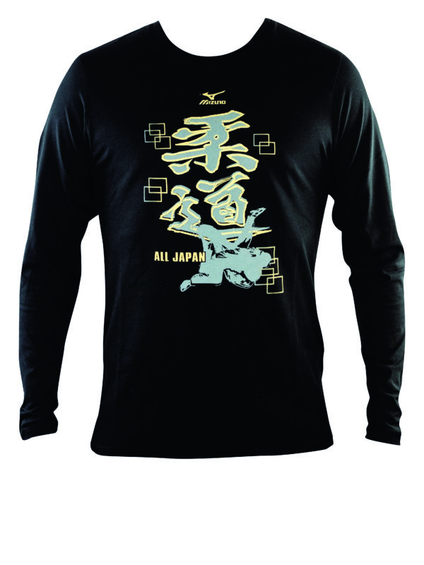 Mizuno Judo T-shirt lange mouw zwart