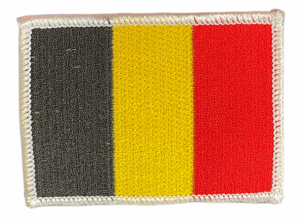 Geborduurde vlag Belgie (embleem 8×6 cm)