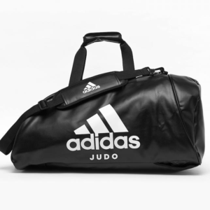 Adidas sporttas en rugzak Judo | PU-leer | zwart-wit