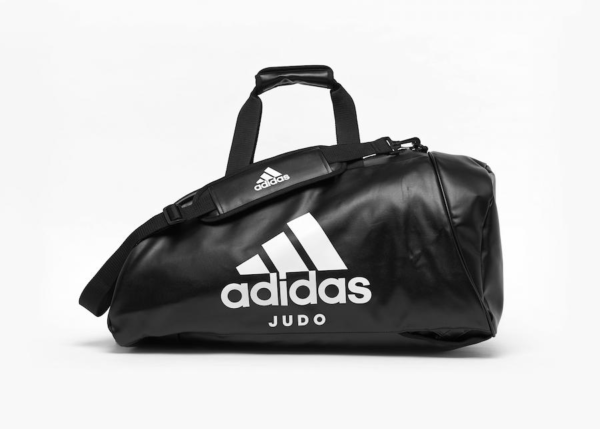 Adidas sporttas en rugzak Judo | PU-leer | zwart-wit