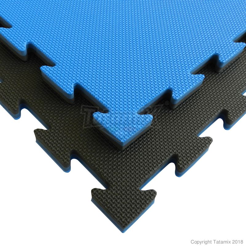 Sport- en spelmat Tatamix | 2,1 cm | T-relief | blauw-zwart