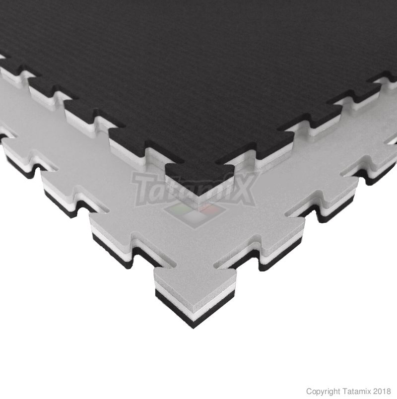 Puzzelmat judo, budo & MMA Tatamix | 3 cm | zwart-wit-grijs